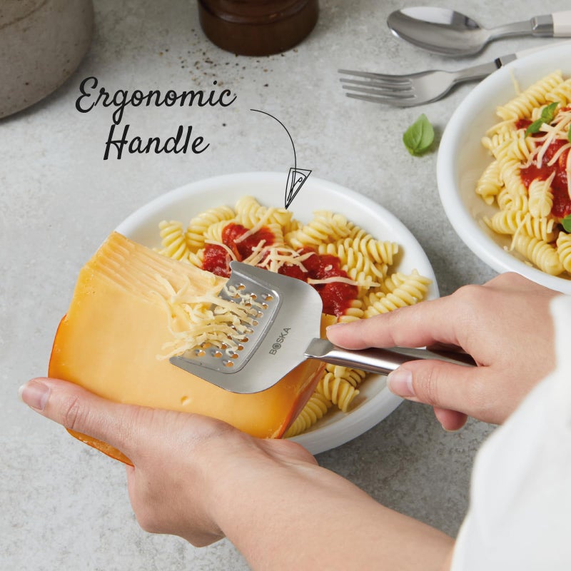 Boska Stainless Steel Grater - Cheese Grater Copenhagen Best for Hard Cheese, Citrus, and Vegetables - Multifunctional Rust-Proof Shredder - Manual Handheld - 10 Year Warranty - Image 2